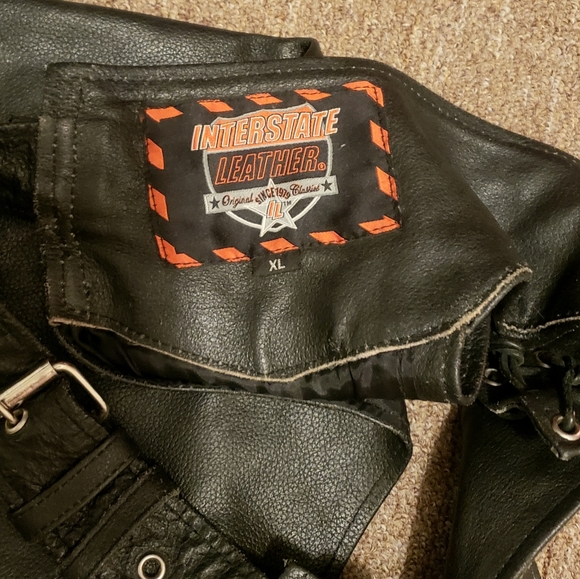 ******Sold******        Blaack Genuine Leather Chaps - Picture 6 of 15